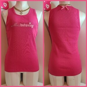 VTG VS Sexy Little Things 100% Cotton Bling Graphic Tank Size Lg